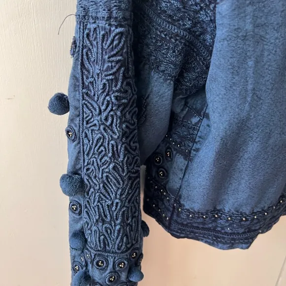 Soft surroundings light denim cropped bolero jacket