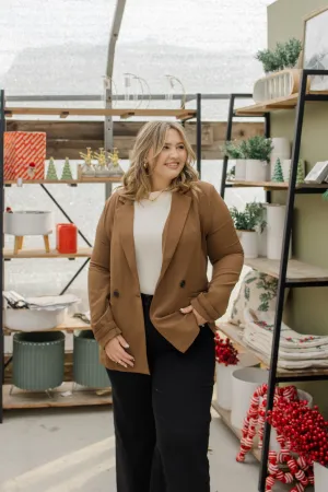 Solid Double Breasted Jacket