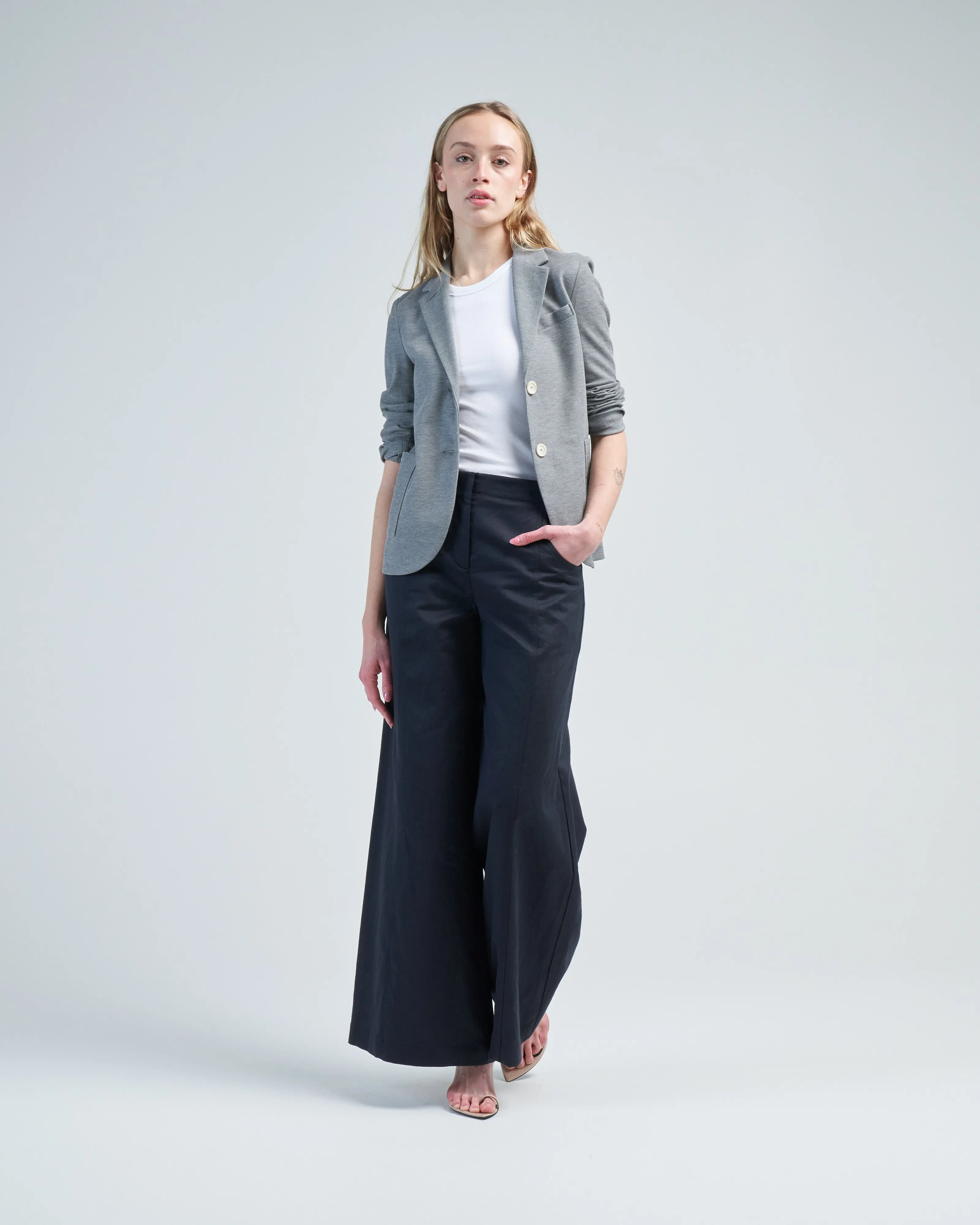 stand up collar blazer