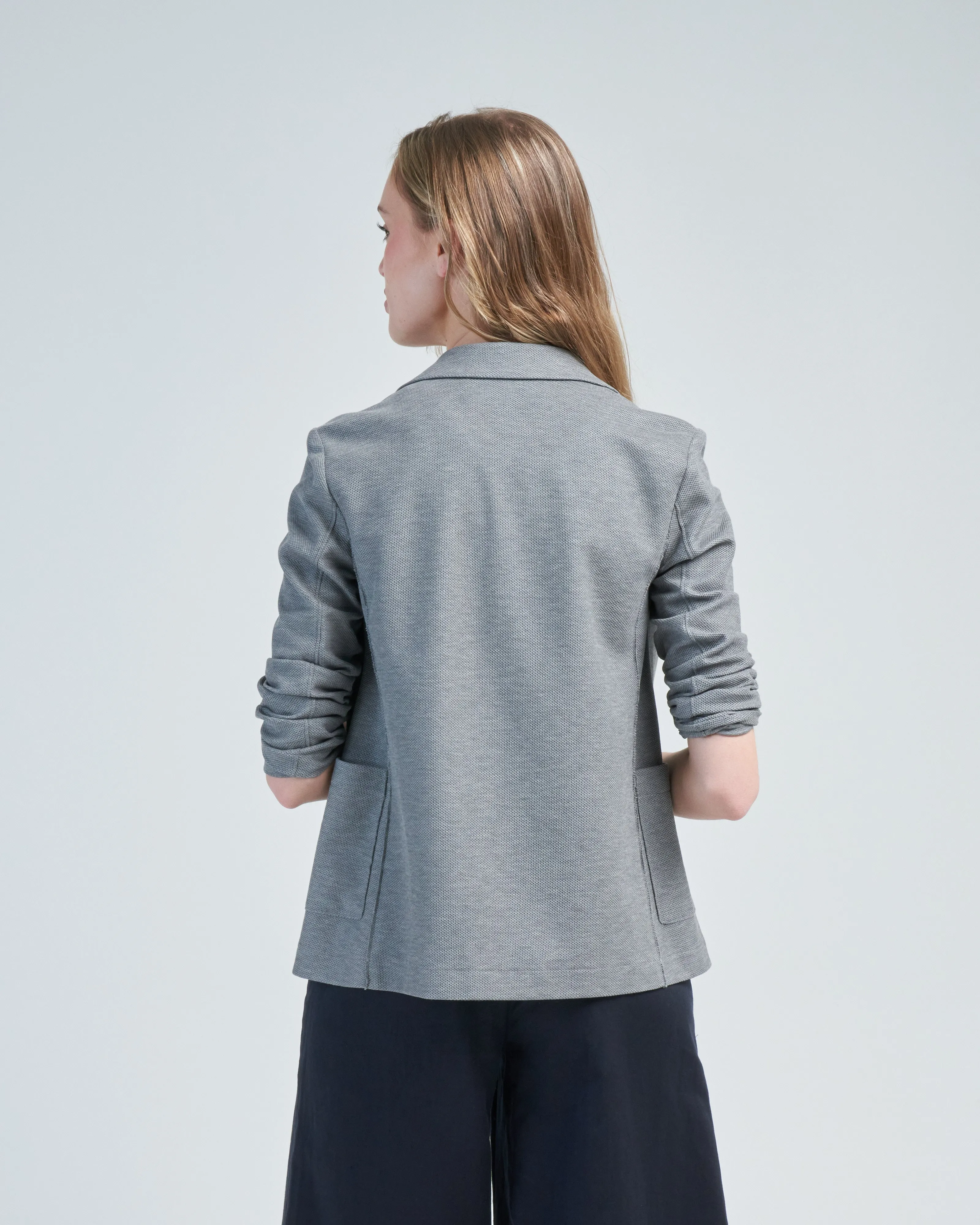 stand up collar blazer