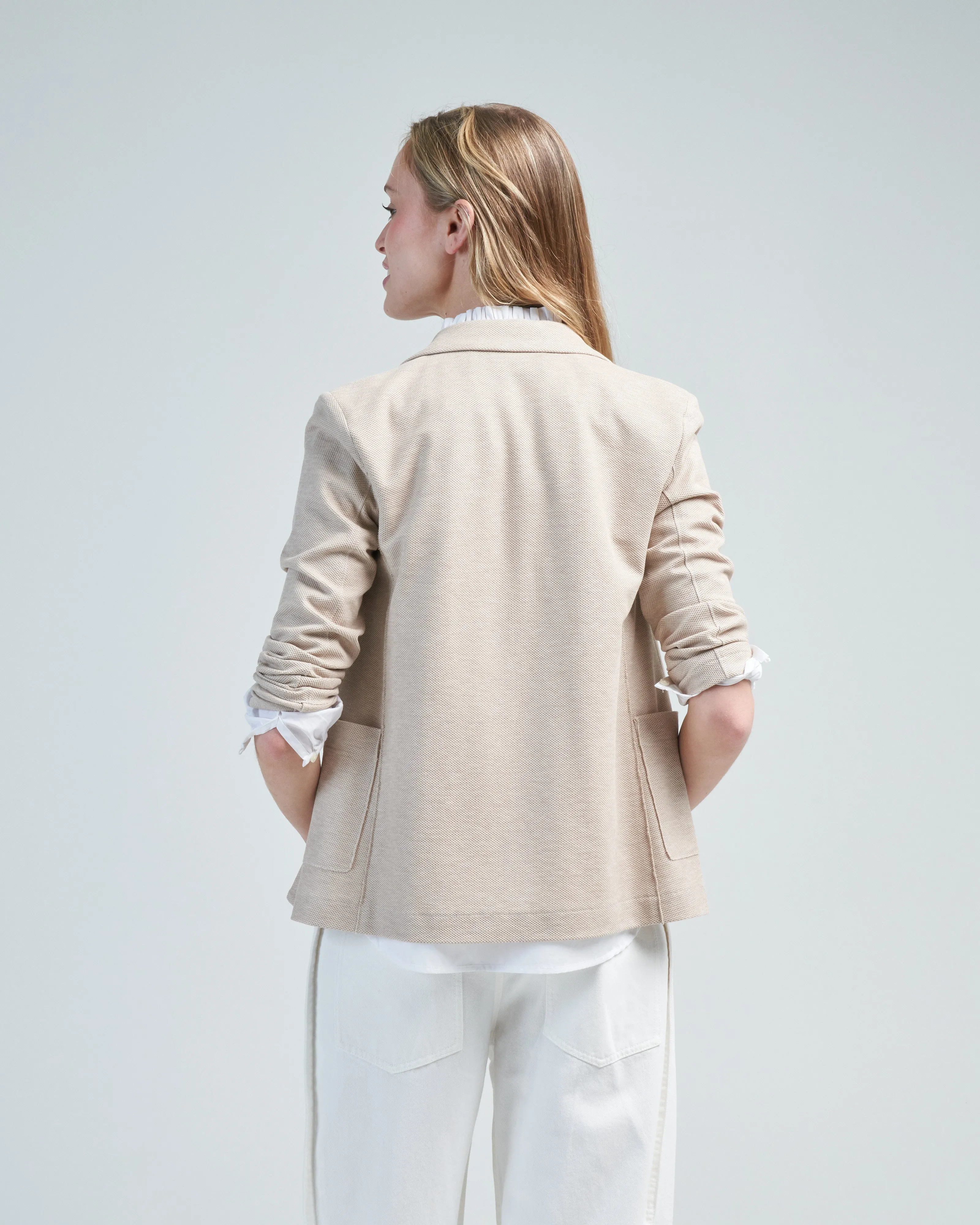 stand up collar blazer