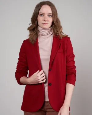 stand up collar boyfriend blazer - college red
