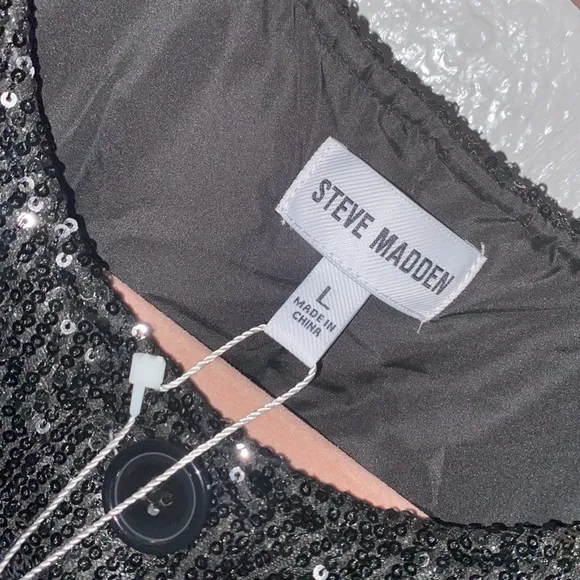 STEVE MADDEN SEQUIN BOMBER JACKET NWT