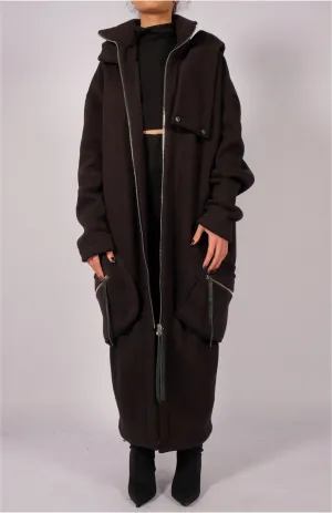Sweatshirt Coat with Hood