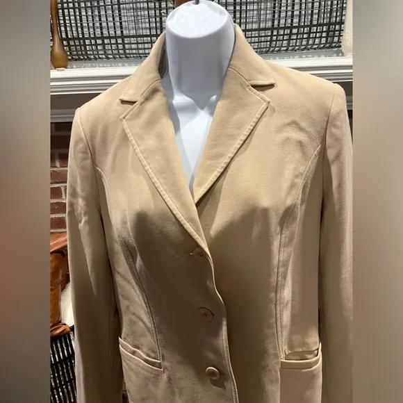 🔥TALBOTS 3 PIECE SUIT!Color:TAN,SIZE/10 Skirt, Pants &amp; Jacket Full Lined! Nice!