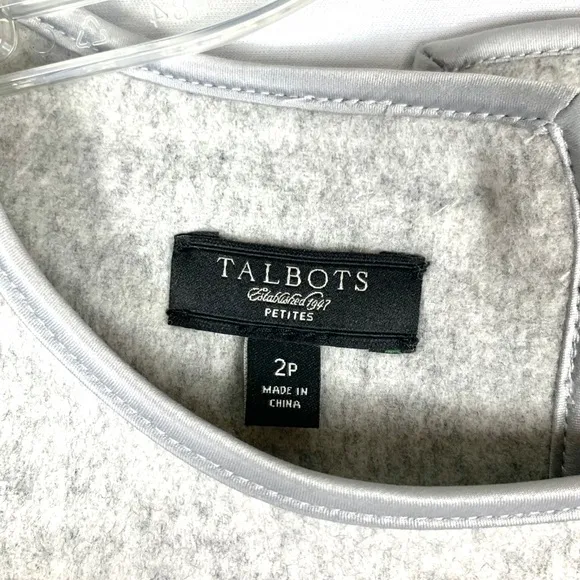 Talbots Grey Felted Wool Back Button Blazer