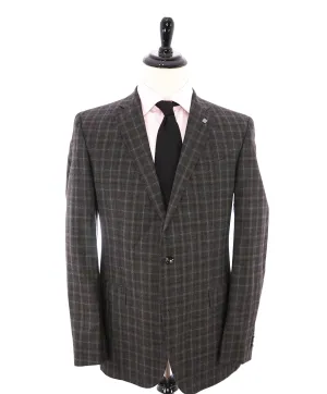 TED BAKER - "Endurance" Bold Mint & Lilac Plaid Check Blazer W Detail - 42L