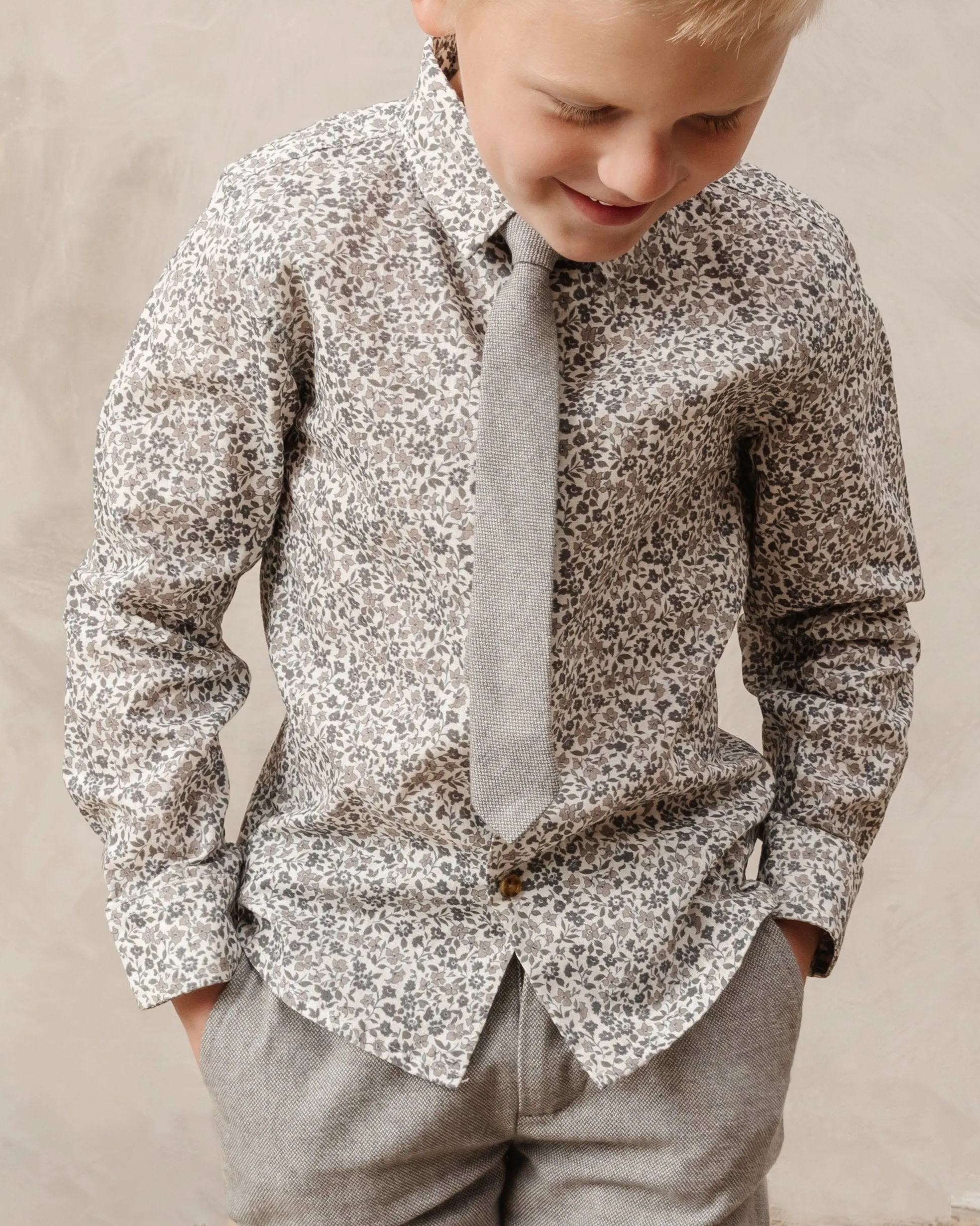 The Harrison Shirt by Noralee - Blue Floral - BABY