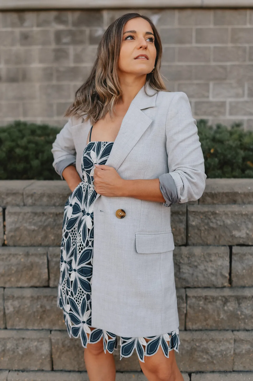 The Wadina Blazer by Inwear - Light Grey Melange - PLUS