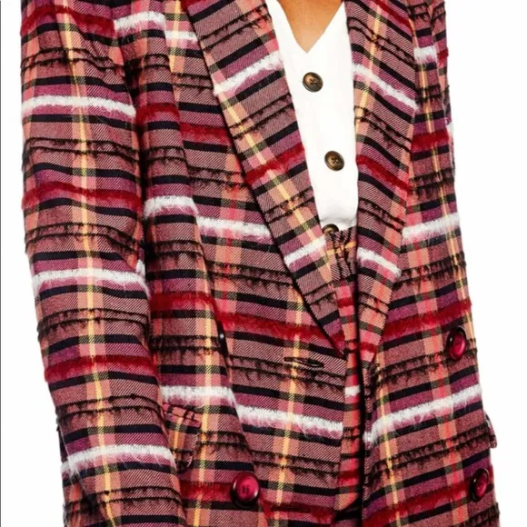 Topshop Brushed Check Blazer ASO Jeannie Mai on The Real