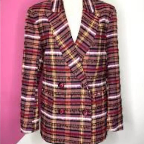 Topshop Brushed Check Blazer ASO Jeannie Mai on The Real