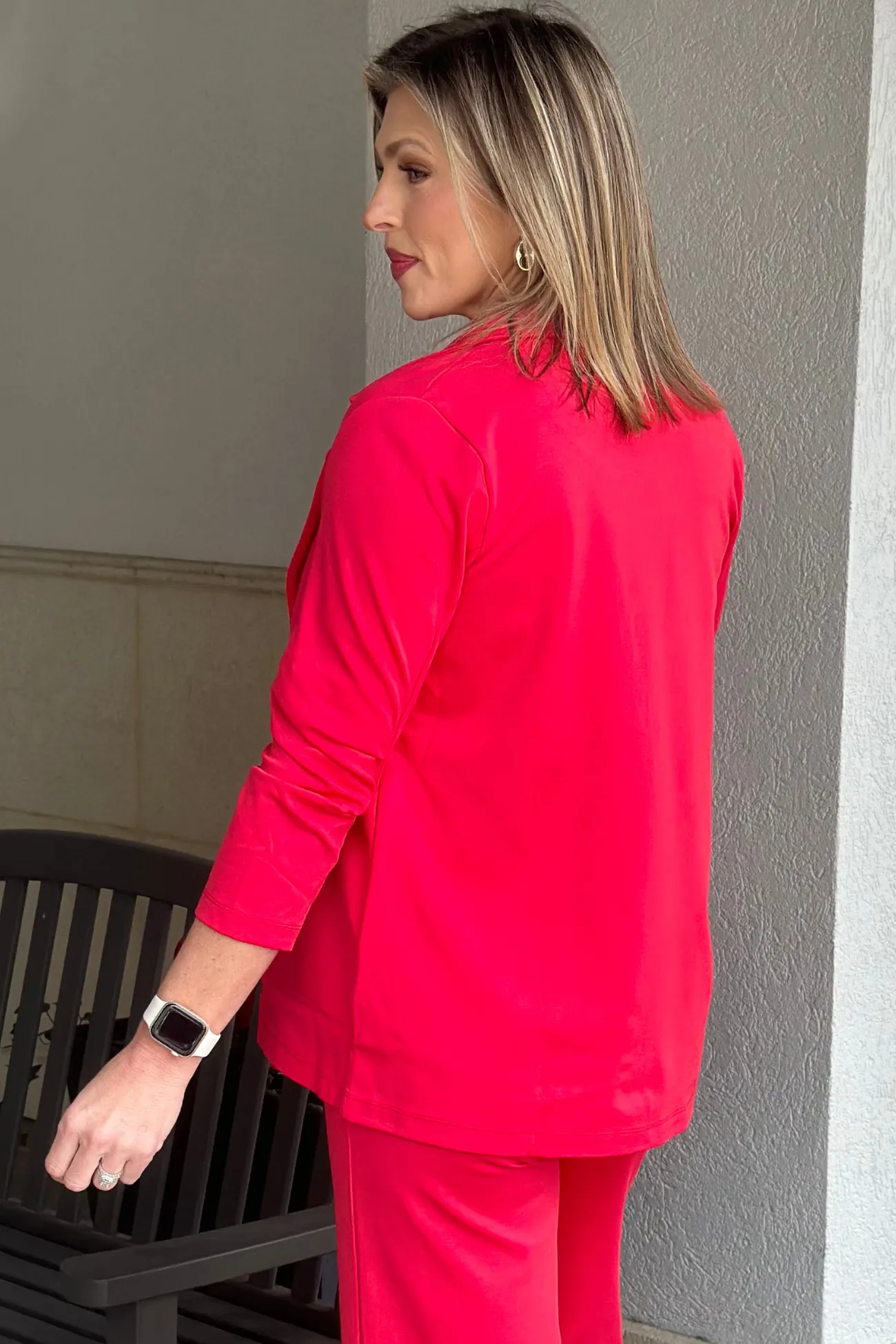 TPN Penny Long Sleeve Blazer In Dragon Fruit