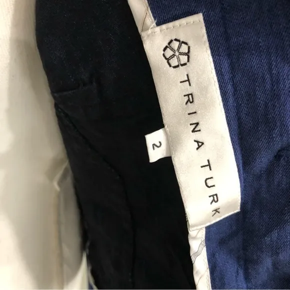 Trina Turk Etta Jacket Blue Lightweight Jacket Size 2