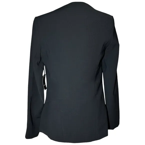 Trouve Women's Small Open Front Waterfall Draped‎ Split Pocket Blazer Jacket