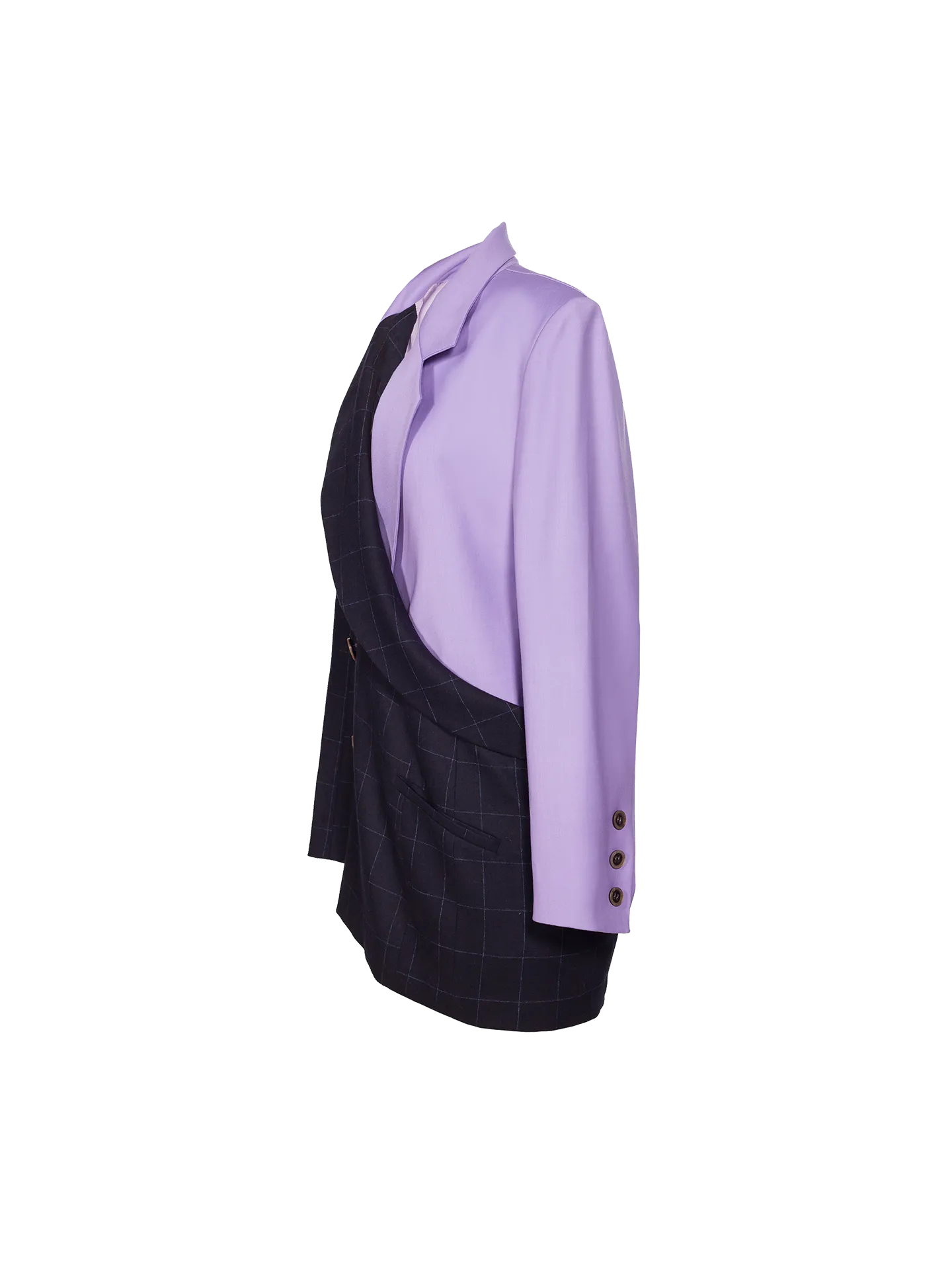 TWO COLOUR JACKET NAVY/LILAC