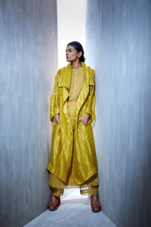 Urvashi Kaur   I   Stripe Tissue Silk Oversized Jacket