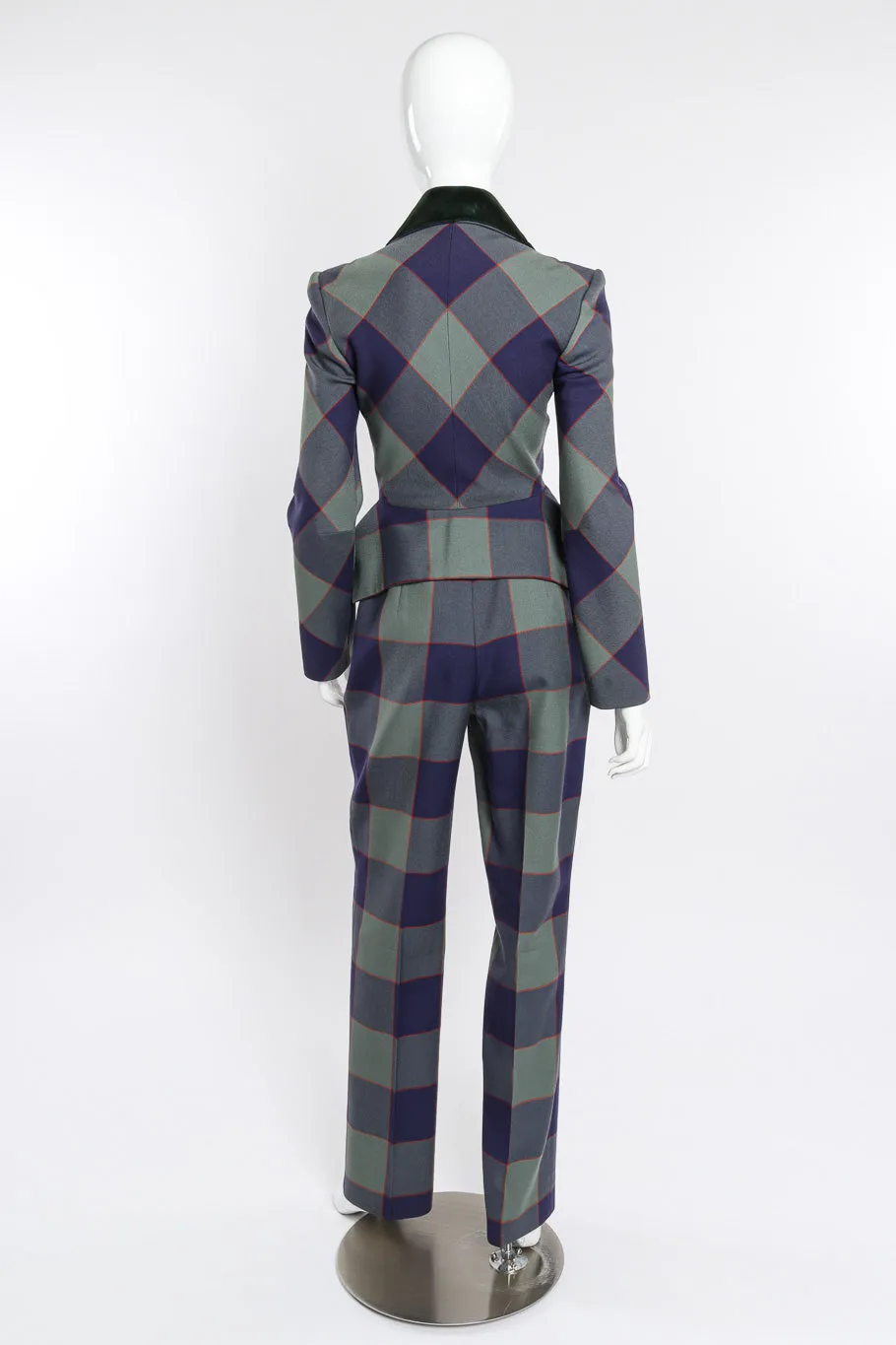 Velvet & Wool Plaid Suit