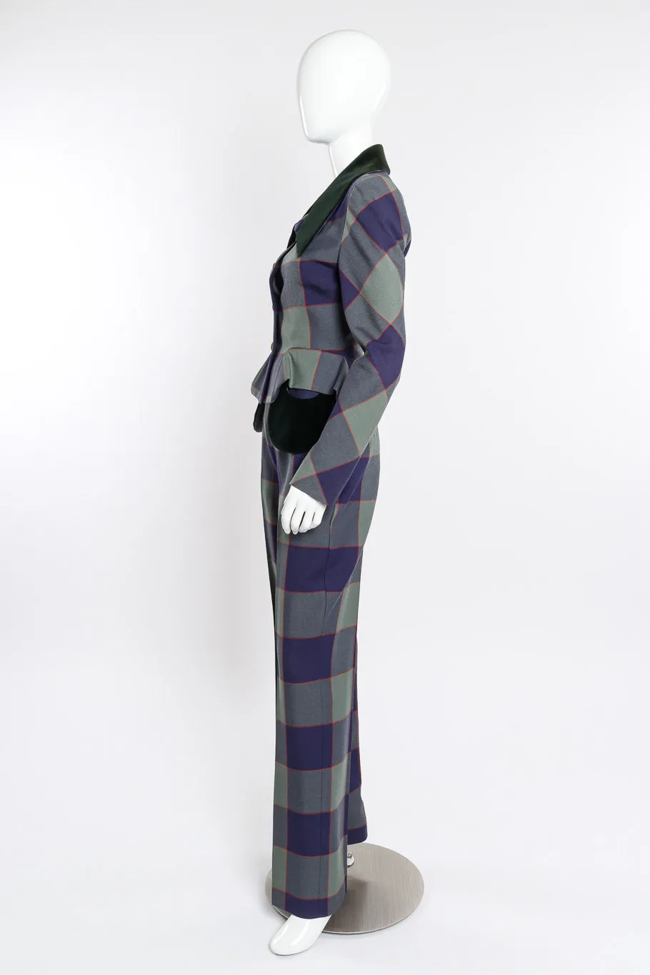Velvet & Wool Plaid Suit