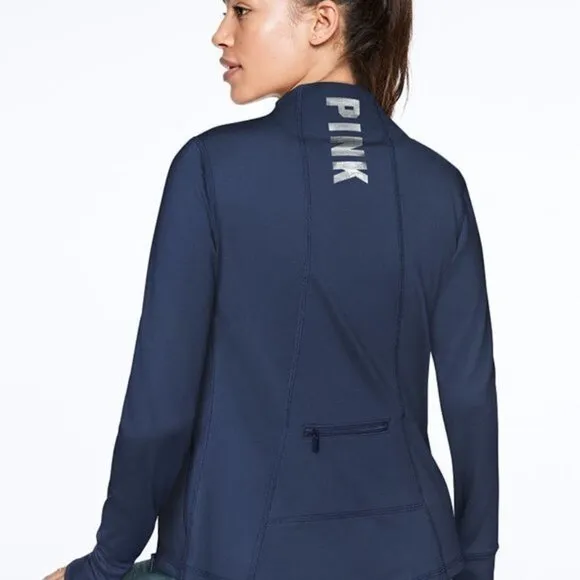 Victoria's Secret PINK Ultimate Jacket Navy Meduim Full Zip