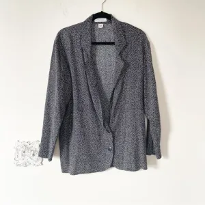 Vintage 90s Express Compagnie Internationale Black White Oversized Blazer S