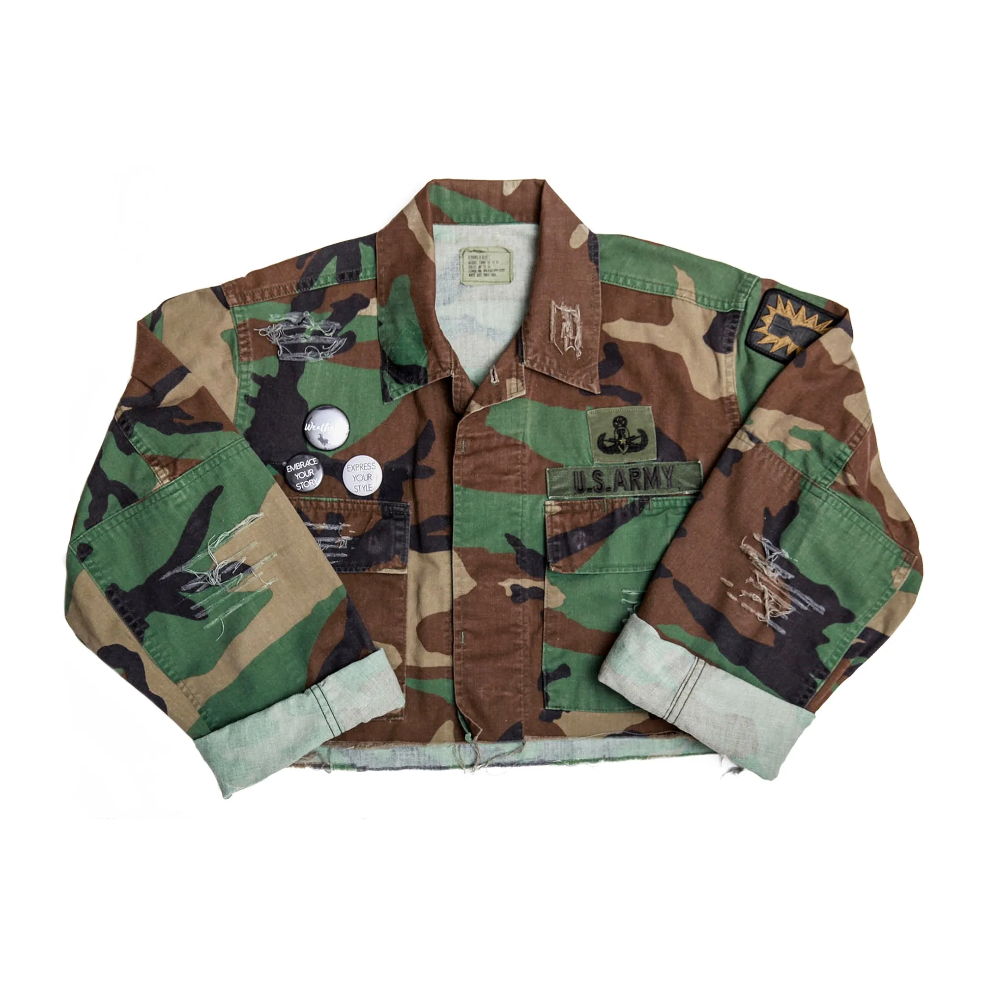 Vintage Camo Cropped Jacket