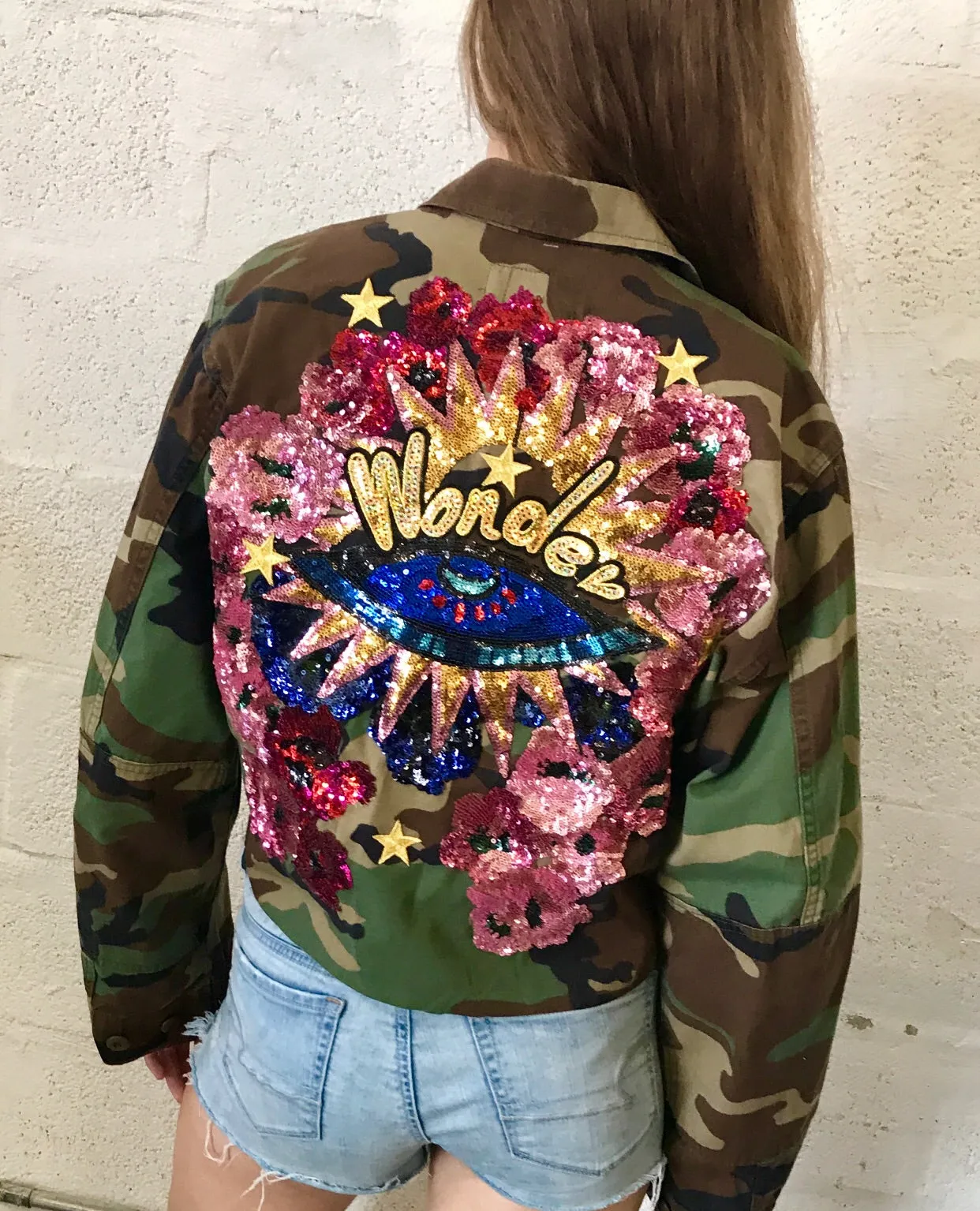 Vintage Eye Protected Wonders Camo Jacket.