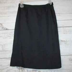 Vintage JAEGER Black Long Suit Skirt Size 12