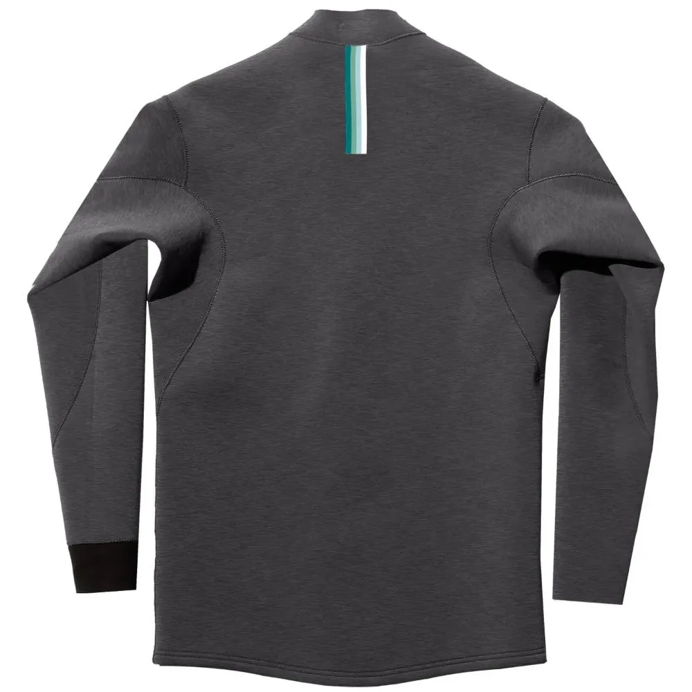 VISSLA DRAINER 2MM FRONT ZIP JACKET BLACK HEATHER