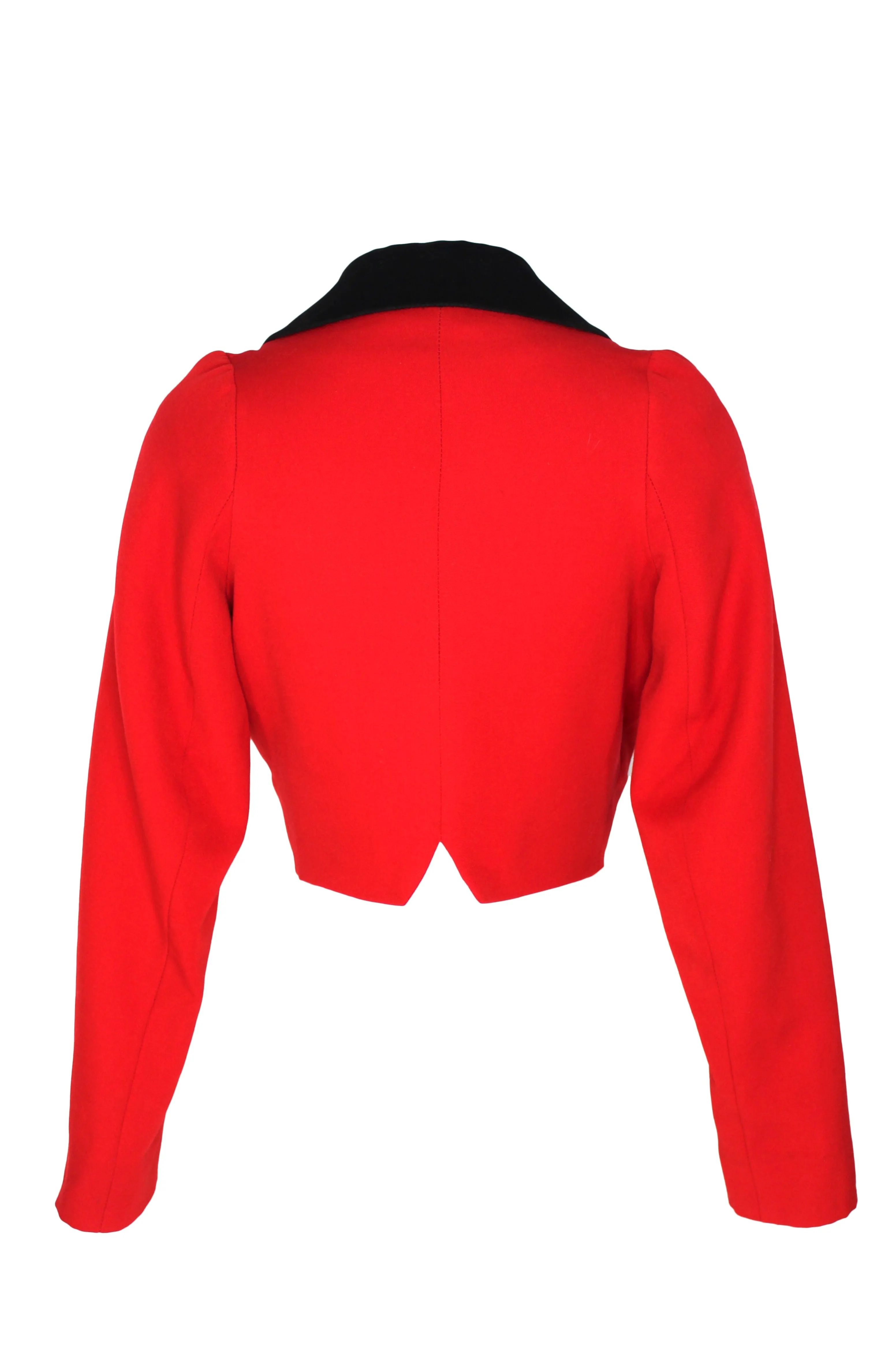 Vivienne Westwood Red Barathea Cropped Jacket, "Dressing Up" AW91/92, US 4