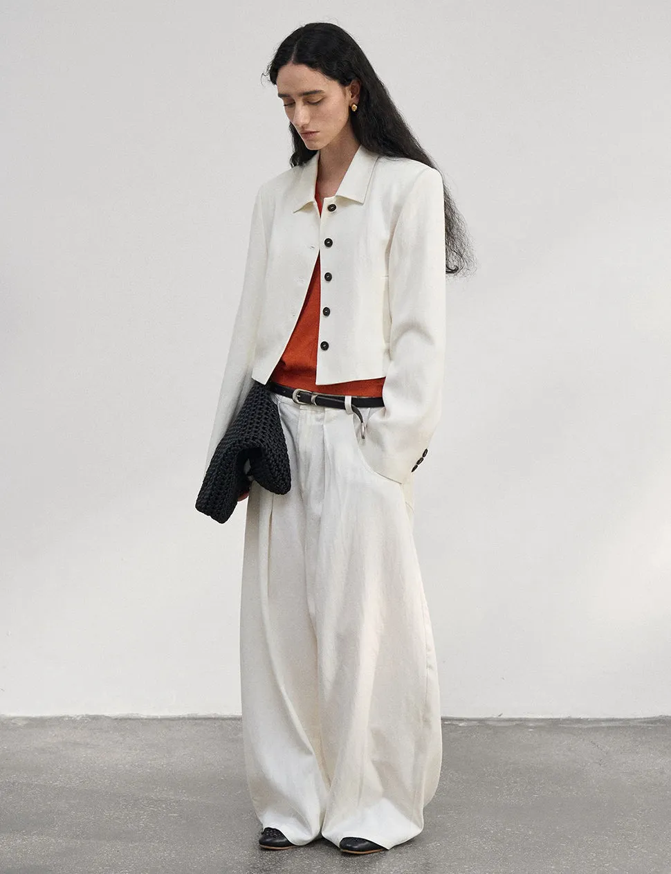 White Crop Jacket
