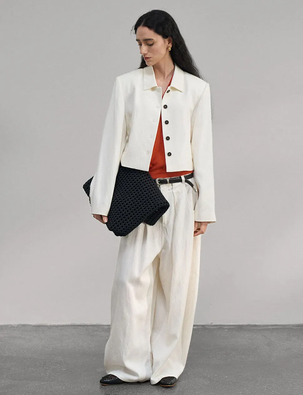 White Crop Jacket