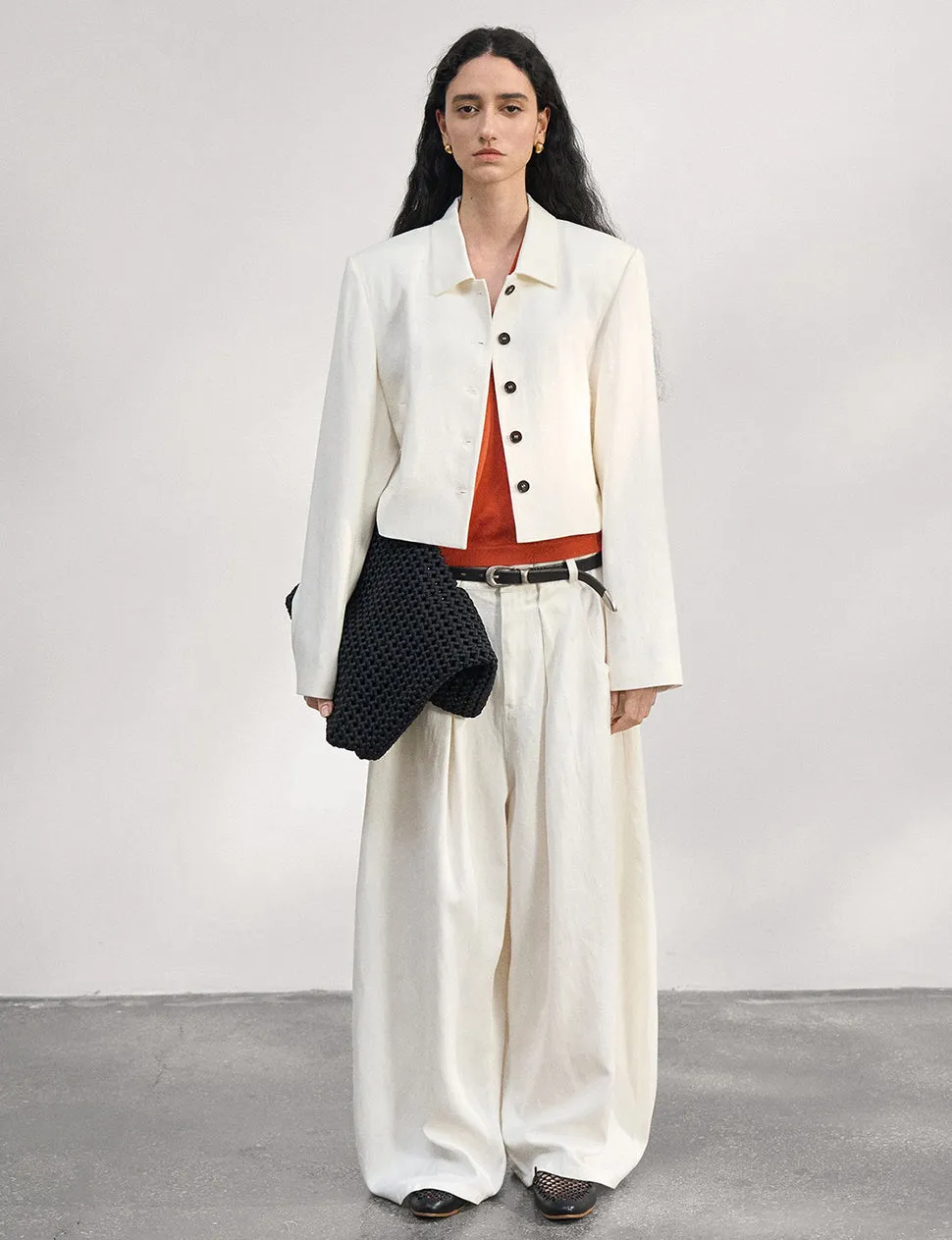 White Crop Jacket