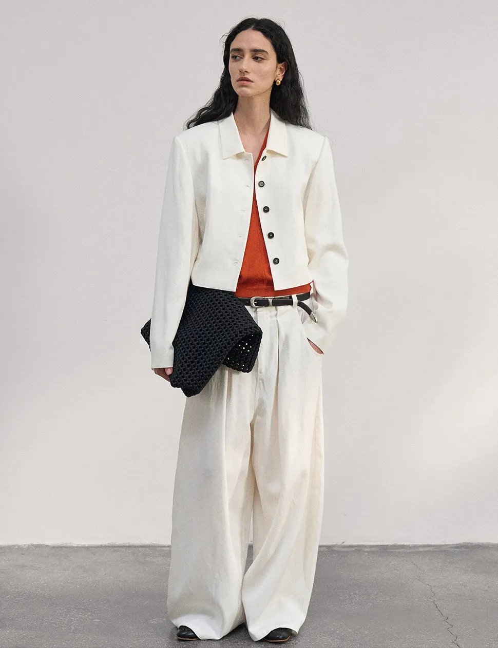 White Crop Jacket