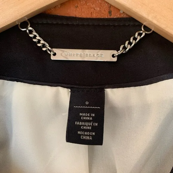 White House Black Market Cropped Striped Jacket Size 0
