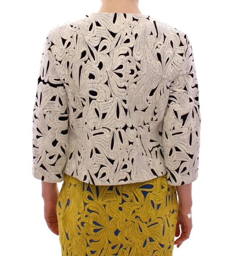 White Short Cropped Dress Jacket