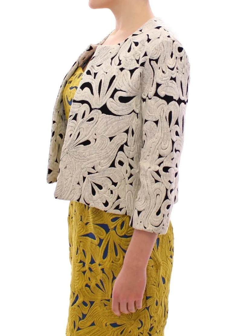 White Short Cropped Dress Jacket