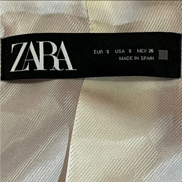 ZARA SATIN BLAZER WITH BUILT IN TIE SASH SIZE S PINK/ FUCHSIA FEMININE ROMANTIC